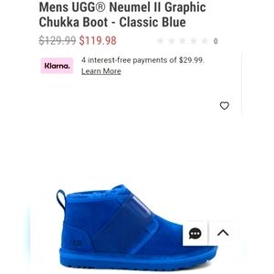 Brand New Mens UGG® Neumel II Graphic Chukka Boot - Classic Blue
